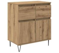 Buffet moderne - vidaXL - Chêne artisanal - Bois d'ingénierie et fer - 60x35x70 cm - Avec tiroir - 2 portes