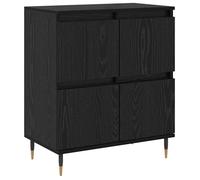 Buffet moderne - vidaXL - Chêne Noir - 60x35x70 cm - 4 portes - Grand espace de stockage - Assemblage requis
