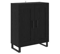 Buffet moderne - vidaXL - Chêne noir - 69,5 x 34 x 90 cm - Bois d'ingénierie et fer - Grand espace de rangement