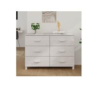 Buffet MOLDE Blanc 113x40x80 cm Bois massif de pin