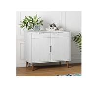 vidaXL Buffet Blanc 90x40x80 cm Bois massif de pin
