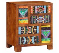 Buffet multicolore 50x35x60 cm bois massif d'acacia armoire placard vidaXL