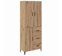 Buffet mural moderne - vidaXL - Chêne Artisan - 69,5x34x180 cm - Bois d'ingénierie - Grand espace de rangement