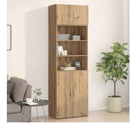 Buffet mural rustique - vidaXL - Chêne artisanal - 70x42.5x40 cm - 2 portes - Rangement ample - Construction robuste
