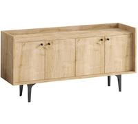 Buffet - NAVI - 4 portes - 150 x 80 x 40 cm - Chêne Saphir