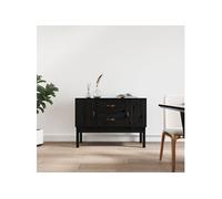 vidaXL Buffet Noir 110x40x78 cm Bois massif de pin