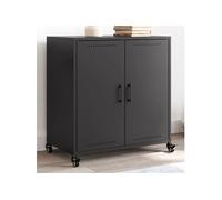 vidaXL Buffet en acier noir 68,5 x 39 x 72 cm