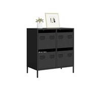 vidaXL Buffet noir 68x39x73,5 cm acier laminé à froid, meuble de rangement, meuble de rangement de cuisine, meuble de 851256 Noir G