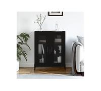 Buffet noir 69,5x34x90 cm bois d'ingénierie827797