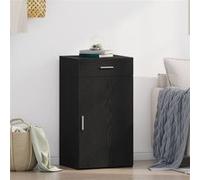 vidaXL Buffet avec tiroir chêne noir 50 x 42,5 x 93 cm – design moderne, rangement spacieux
