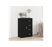 Buffet vidaXL Noir Chêne 60x31x84 cm en bois d'ingénierie