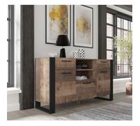 Commode cm 155x45x87h salon NUKA Grange Chêne foncé