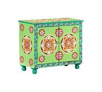 vidaXL Buffet peint à la main en bois de manguier 70x35x60 cm Multicolore