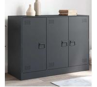 Buffet/Placard/Commode - 1 PC - pour Salon/Cuisine - anthracite 99x39x73 cm - acier A8145