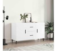 Buffet/Placard/Commode - 1 PC - pour Salon/Cuisine - blanc 100x36x60 cm - bois d'ingénierie A7456