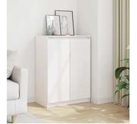 Buffet/Placard/Commode - 1 PC - pour Salon/Cuisine - Blanc 60x36x84 cm - Bois de pin massif A6468