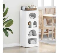 Buffet/Placard/Commode - 1 PC - pour Salon/Cuisine - Blanc brillant 40x35x100,5 cm - Bois d'ingénierie A9466
