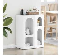 Buffet/Placard/Commode - 1 PC - pour Salon/Cuisine - Blanc brillant 59x35x80,5 cm - Bois d'ingénierie A9484