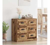 Buffet/Placard/Commode - 1 PC - pour Salon/Cuisine - Bois Ancien 70x35,5x67,5 cm - Bois d'ingénierie A9203