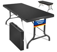 Buffet pliable KESSER® en plastique, dimensions 183x76 cm, pour 8 personnes, avec poignée de transport et housse
