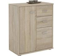 Buffet REMY, commode meuble de rangement avec 2 tiroirs et 2 portes, en mélaminé décor chêne sonoma Chêne Sonoma G