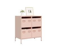 vidaXL Buffet 68x39x73,5 cm – Acier laminé à froid – Rose