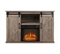 Buffet rustique avec cheminée électrique 2000W PURLINE CHE-910 Marron clair Marron G