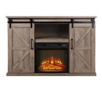 Buffet rustique avec cheminée électrique 2000W CHE-910 Marron clair