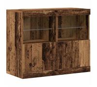 Buffet rustique en bois d'ingénierie - vidaXL - 81x37x67 cm - Marron - Étagères spacieuses - Portes affleurantes