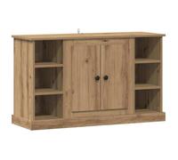 Buffet rustique en bois d'ingénierie - vidaXL - Chêne artisanal - 100x35,5x60 cm - 2 portes - Multi-étagères