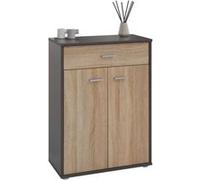 Buffet salle à manger CALAIS L 60 cm coloris chêne sonoma avec 2 portes bahut bas meuble de rangement style moderne
