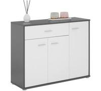 Buffet salle à manger CORALINE L 88 cm, gris et blanc gris/blanc G