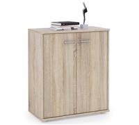 Buffet salle à manger FIRMIN L 60 cm coloris chêne sonoma avec 2 portes bahut bas meuble de rangement style moderne