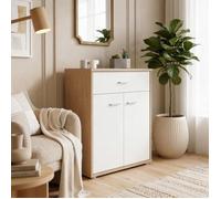 Buffet salle à manger MONACO L 60 cm coloris chêne sonoma et blanc avec 1 tirroir et 2 portes