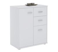 Buffet salle à manger REMY L 60 cm blanc avec 2 portes et 2 tiroirs, bahut bas, meuble de rangement style moderne