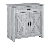 HOMCOM Buffet meuble de rangement style rustique avec tiroir placard étagère intérieure réglable à 3 niveaux grand espace de rangement