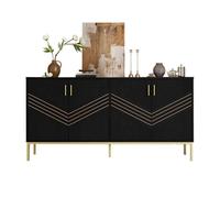 Buffet Salon Meuble de Rangement Moderne avec étagères Réglables, 4 Portes, Pour Cuisine, Salle à Manger et Couloir,160x40x80.5cm