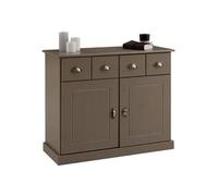 Buffet salon PARIS L 91 cm bois massif - Coloris taupe
