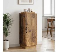 Buffet salon séjour, meuble de rangement bois d'ingénierie - bois ancien - 1 porte - 33 x 34,5 x 87 cm &384014