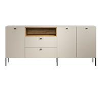 Buffet - SAO PAULO - Cachemire / Chêne blond - 3 portes, 1 niche, 2 tiroirs - 197 x 42 x 85 cm - TRENDTEAM