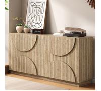 Buffet Scandinave 160cm | Enfilade Design Arche avec 4 Portes Push-to-Open | Meuble de Rangement pour Salon