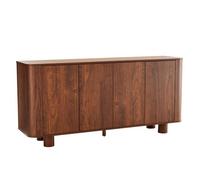 Buffet scandinave 4 portes L160 cm bois foncé Dario - Oviala