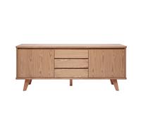 Buffet scandinave en bois clair frêne 2 portes 3 tiroirs L180 cm FIFTIES