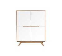 Buffet haut scandinave bois et blanc L110 cm HELIA
