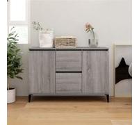 vidaXL Buffet Armoire de Rangement Meuble de Rangement Armoire Latérale Salle de Séjour Salon Intérieur Sonoma Gris 102x35x70 cm Bois d'Ingénierie
