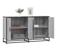 vidaXL Buffet Sonoma gris 134x35x76 cm bois d'ingénierie