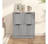 vidaXL Buffet Sonoma 4 portes Bois d'ingénierie Gris 60x30x70 cm