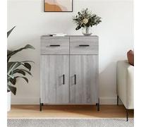 vidaXL Buffet sonoma gris 69,5x34x90 cm bois d'ingénierie