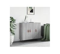Buffet sonoma gris 90x34x80 cm bois d'ingénierie828082
