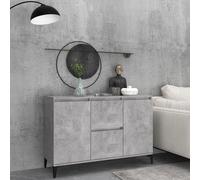 Buffet Style Industriel Gris Béton 104x35x70 cm Bois Composé
